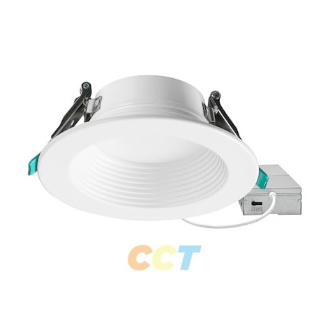 PORTOR 4in LED Can-Less DownLight, Remote J-Box 120V and CCT Selector PT-DLR-C-4I-10W-5CCT-120V